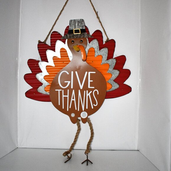 Mud Pie Festive Fall Collection Turkey Motion Activated Sound Door Hanger #40060 - Picture 1 of 3